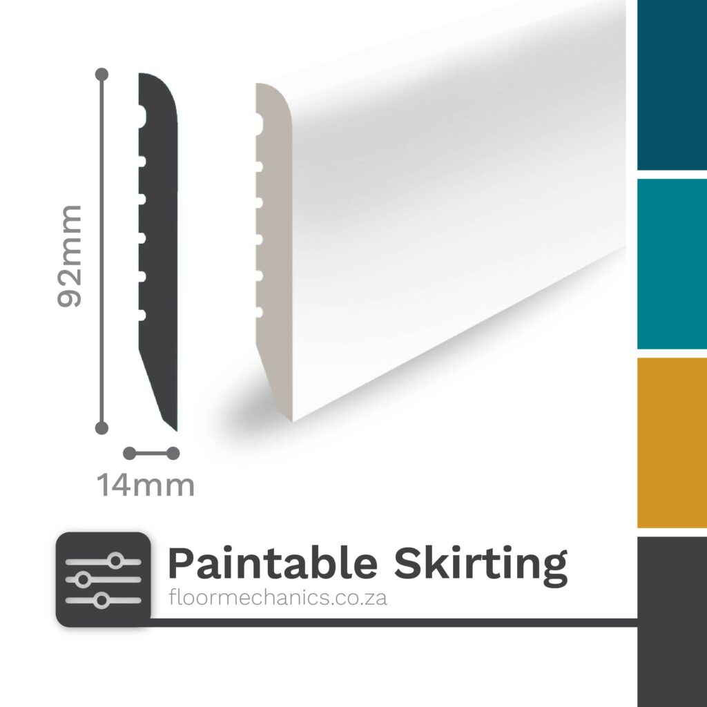 92mm x 14mm White Paintable Skirting 3010W | Supreme Mouldings