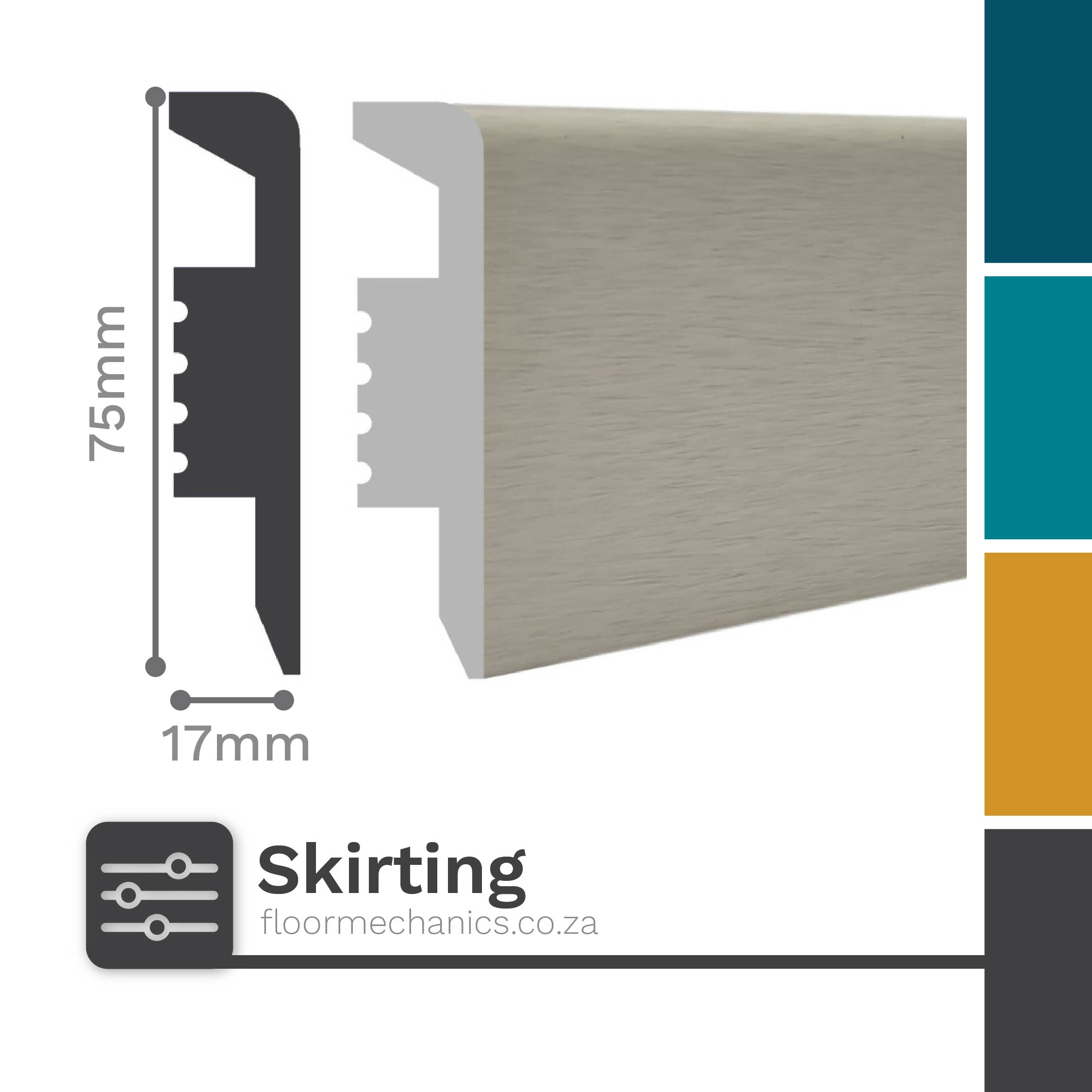 75mm x 17mm Skirting 3015 | Supreme Mouldings